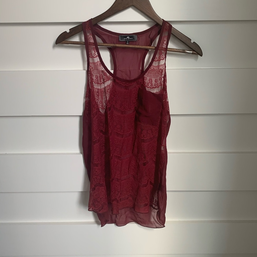 Iris Basic // Burgundy Lace Tank